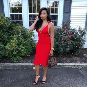 Red bandage dress